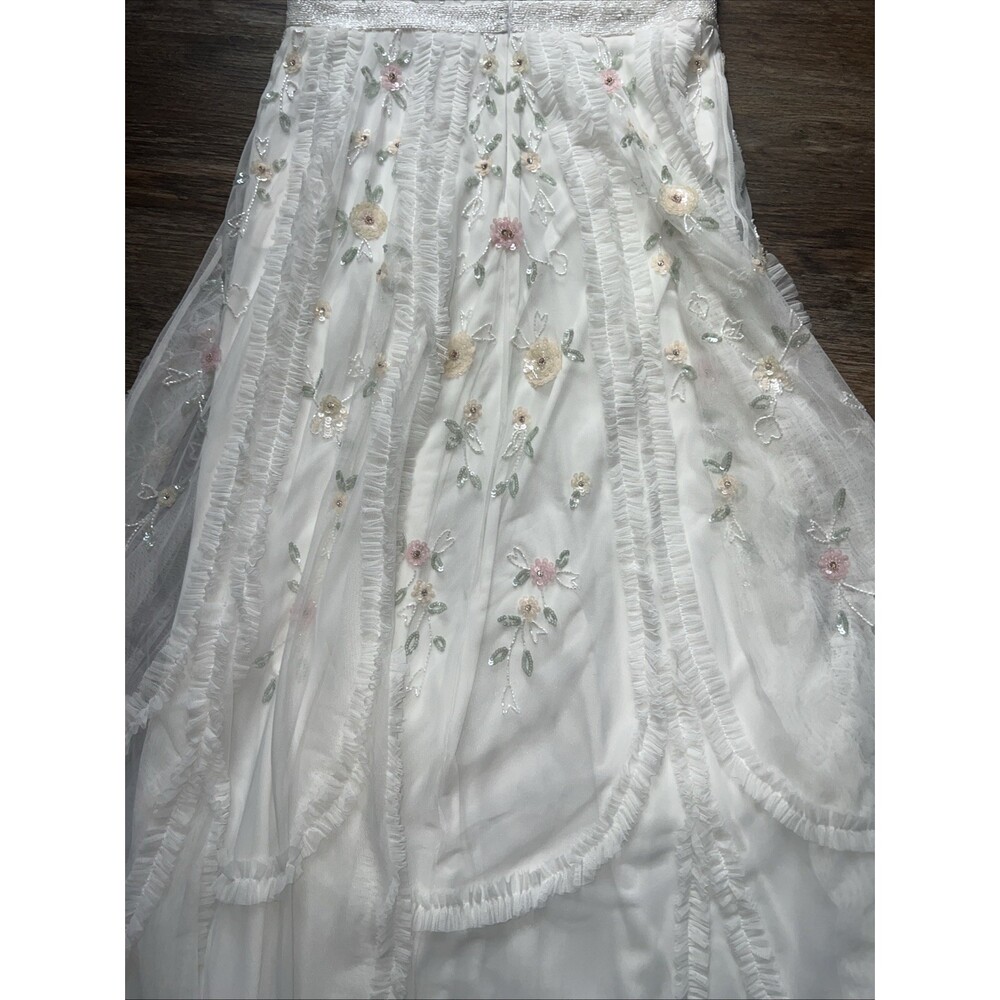 NWT Mac Duggal 9137 Ivory Floral Embellished High Neck Sz 8 - Picture 16 of 16